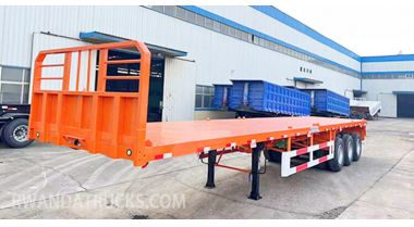 3 Axle 40ft Flatbed Semi Trailer with Headboard will be shipped to Rwanda