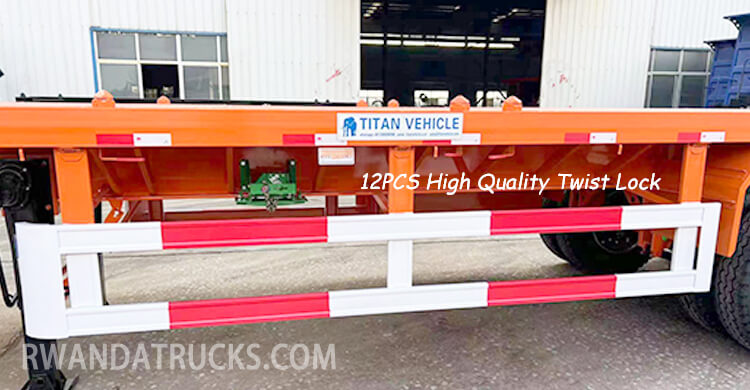 3 Axle 40ft Flatbed Semi Trailer with Headboard for Sale Price in Rwanda