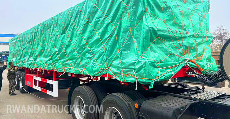 60ton 40ft 3 Axle Flatbed Semi Trailer for Sale Price in Kigali Rwanda