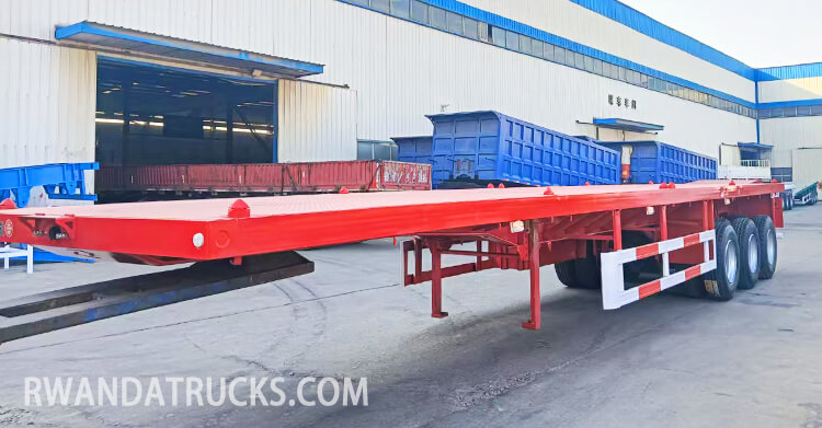 40 Ft Flat Bed Truck Trailer for Sale in Rwanda