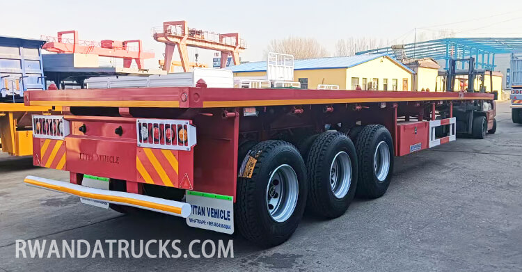40 Ft Flat Bed Truck Trailer for Sale in Rwanda