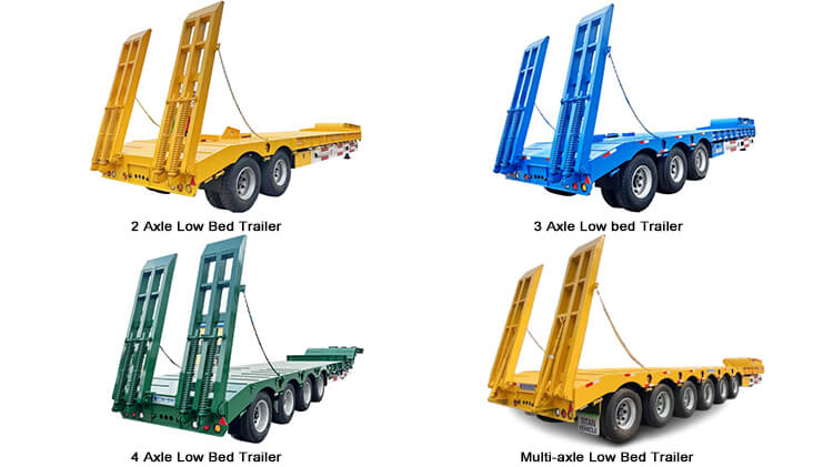 3 4 axle semi low bed trailer for sale in Rwanda