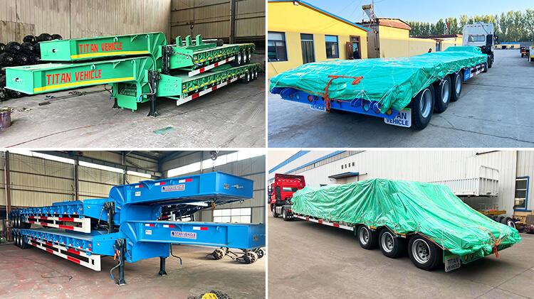 3 4 axle semi low bed trailer for sale in Rwanda