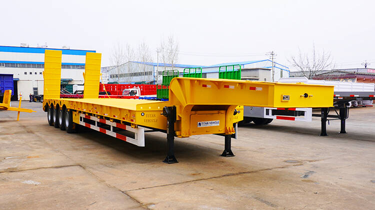 4 Axle 40ft Low Bed Semi Trailer for Sale in Rwanda