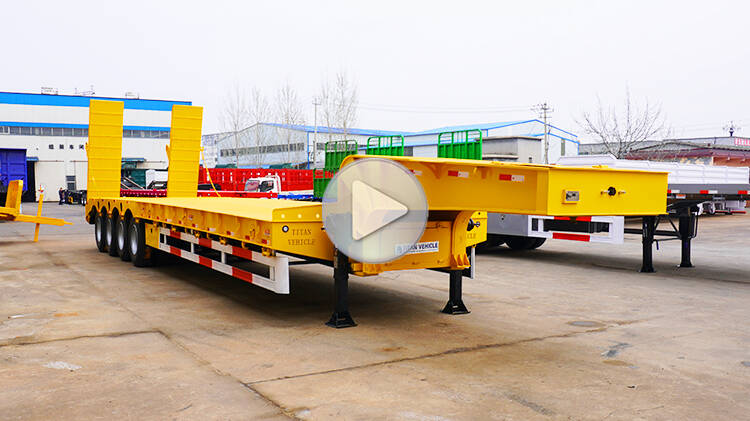 4 Axle 40ft Low Bed Semi Trailer for Sale in Rwanda