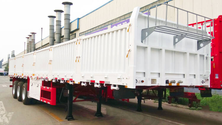 3 Axle Drop Side Wall Semi Trailer for Sale in Rwanda