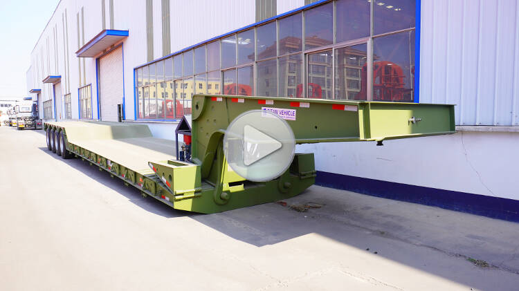 4 Axle 100ton Flatbed Gooseneck Trailers in Kigali Rwanda