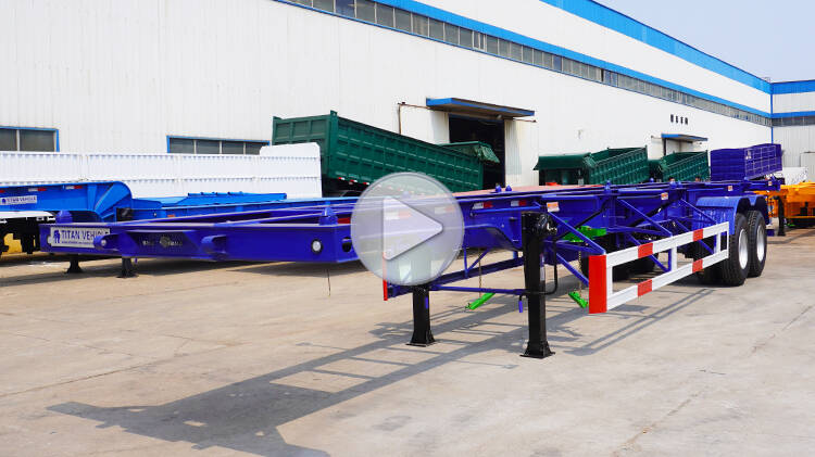 2 Axle 40 Foot Container Skeleton Trailer for Sale in Rwanda