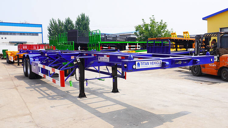 2 Axle 40 Foot Container Skeleton Trailer for Sale in Rwanda