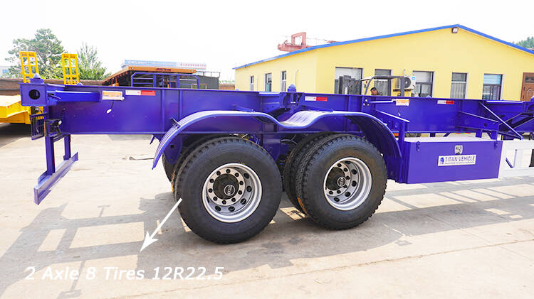 2 Axle 40 Foot Container Skeleton Trailer for Sale in Rwanda