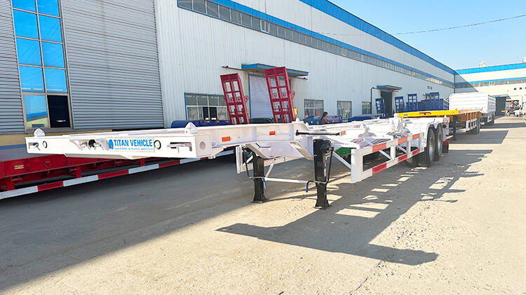 2 Axle Container Chassis Semi Trailer for Sale in Rwanda