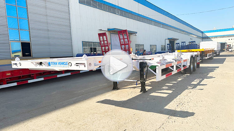 2 Axle Container Chassis Semi Trailer for Sale in Rwanda