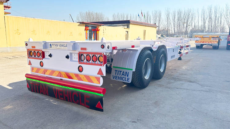 2 Axle Container Chassis Semi Trailer for Sale in Rwanda