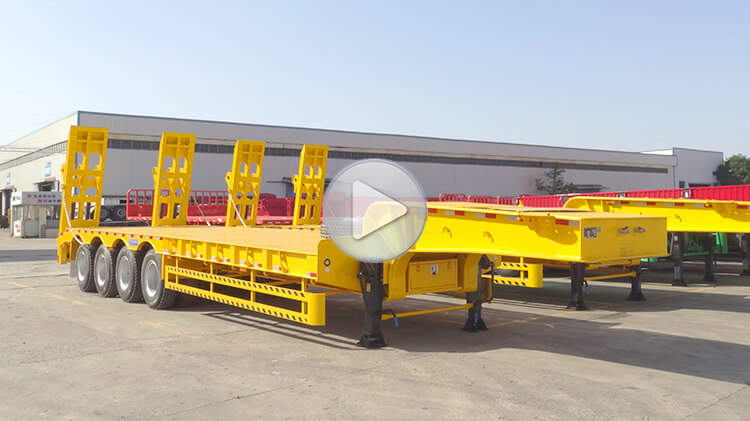 CIMC 4 Axle 100ton Low Bed Trailer Truck for Sale Price in Rwanda