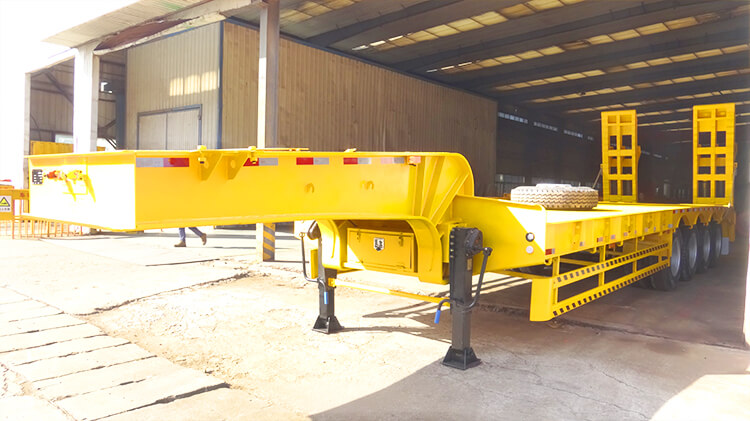 CIMC 4 Axle 100ton Low Bed Trailer Truck for Sale Price in Rwanda