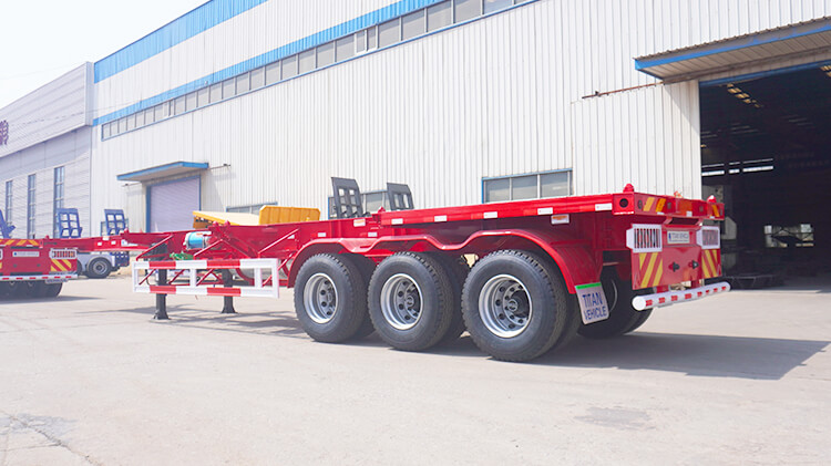 Tri Axle 40ft Container Chassis Trailer for Sale in Rwanda