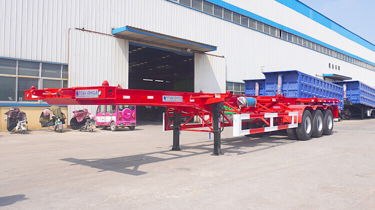 Tri Axle 40ft Container Chassis Trailer for Sale in Rwanda