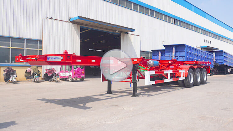 Tri Axle 40ft Container Chassis Trailer for Sale in Rwanda