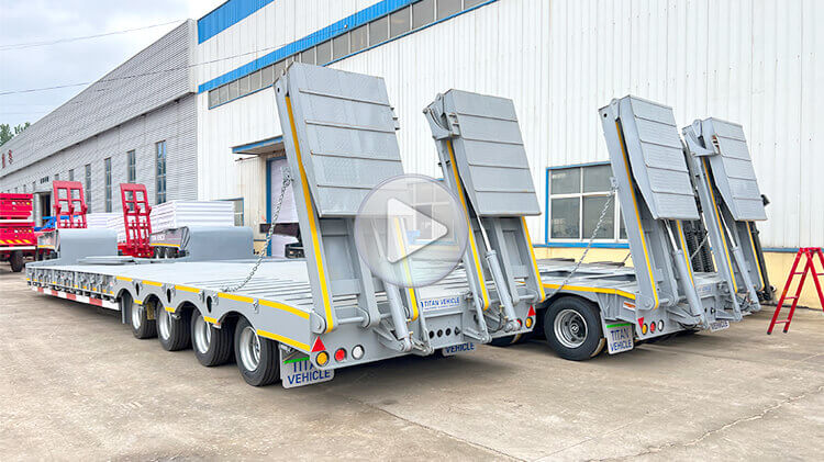 4 Line 8 Axle Low Bed Trailer for Sale Price in Rwanda