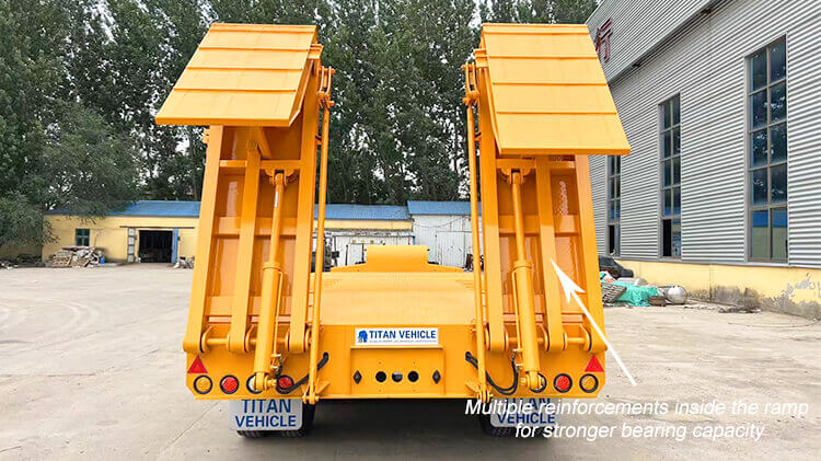 100t 4 Axle Hydraulic Lowbed Trailer for Sale in Rwanda