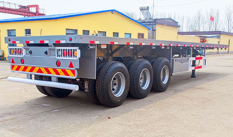 3 Axle 40 Ft Flatbed Semi Trailer for Sale Price in Rwanda