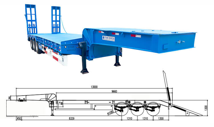 Low Bed Semi Trailer Price | Lowbed Semi Trailer for Sale in Rwanda
