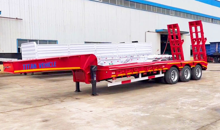 3 Axle Low Bed Trailer for Sale | Low Bed Trailer Truck for Sale in Rwanda
