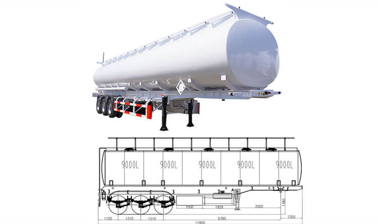 Diesel Fuel Tank Trailer | Diesel Tanker Trailer for Sale in Rwanda