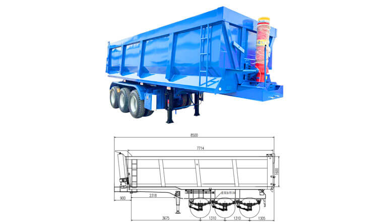 Semi Dump Trailers | Tractor Trailer Dump Trailer for Semi Truck