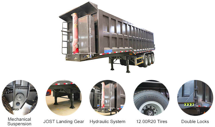 3 Axle Tipper Semi Trailer | Semi Tipper Trailer for Sale in MICD Rwanda