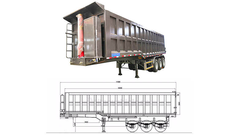 3 Axle Tipper Semi Trailer | Semi Tipper Trailer for Sale in MICD Rwanda