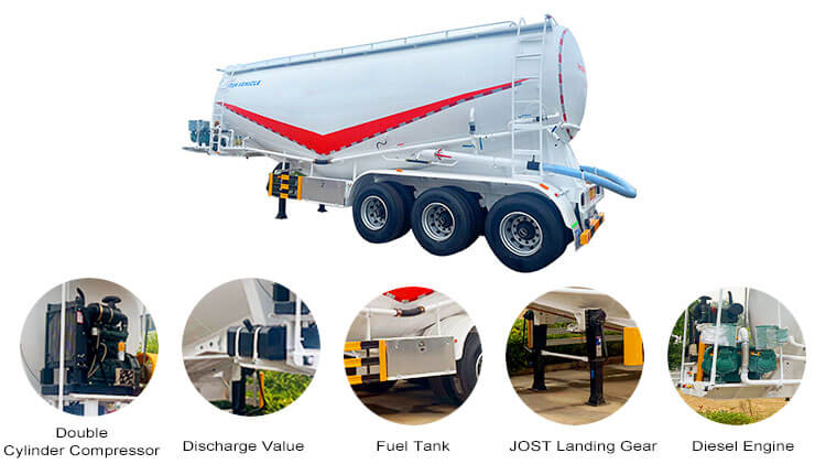 3 Axle Cement Bulker Trailer | Cement Bulker for Sale in Kigali Rwanda