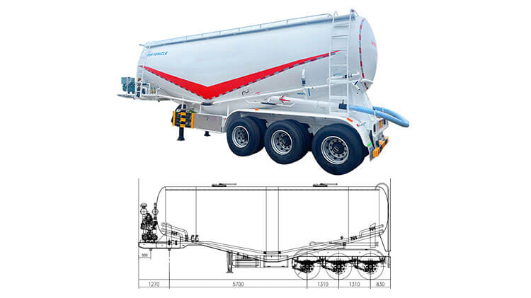 3 Axle Cement Bulker Trailer | Cement Bulker for Sale in Kigali Rwanda