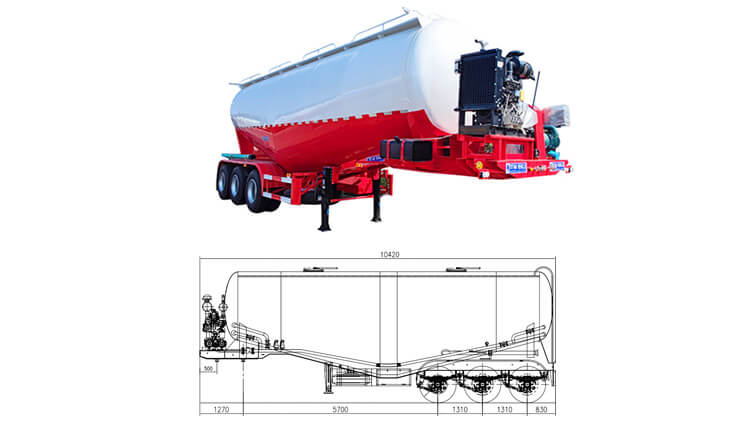 3 Axle Bulk Cement Semi Trailer | Bulk Cement Trailer for Sale in Rwanda