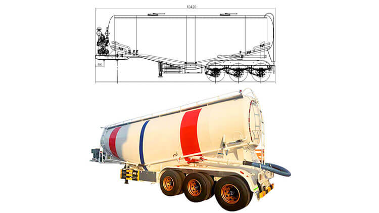 50 Cbm Cement Tanker Truck | Cement Bulk Trailers for Sale in Rwanda