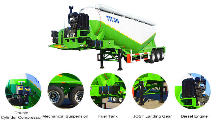 3 Axle Cement Tank Truck | Cement Bulker Truck for Sale in Rwanda