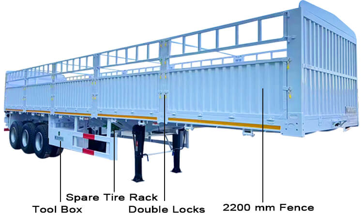 3 Axle Fence Cargo Trailer for Sale in Rwanda