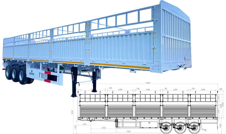 3 Axle Fence Cargo Trailer for Sale in Rwanda