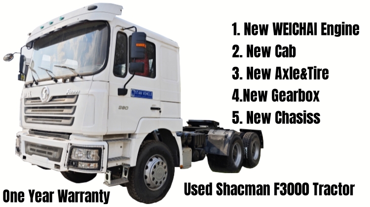 Second Hand Shacman Truck Head F3000 for Sale in Rwanda