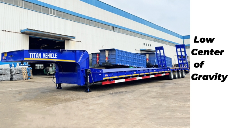4 Axle 100 Ton Lowbed Semi Trailer Price in Rwanda