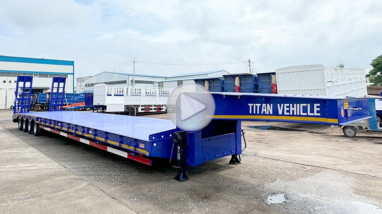 4 Axle 100 Ton Lowbed Semi Trailer Price in Rwanda