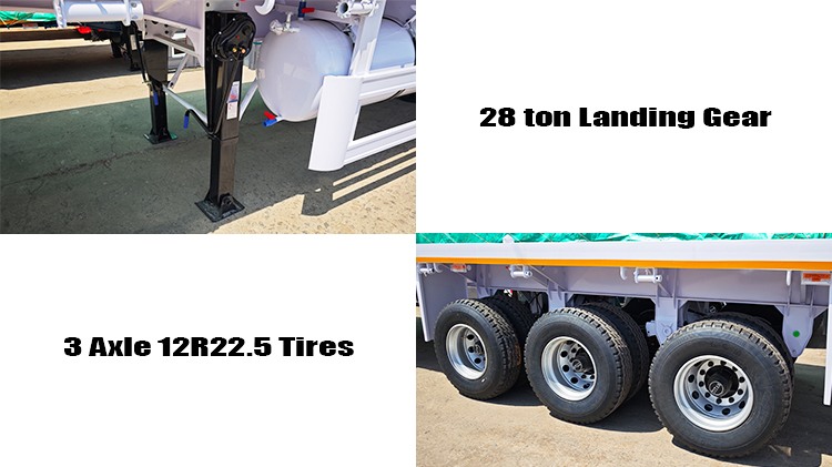 3 Axle Flat Bed Semi Trailer for Sale in Kigali Rwanda