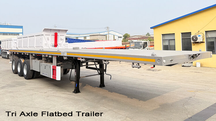 3 Axle 40 Feet Flatbed Tractor Truck Trailer for Sale in Burundi