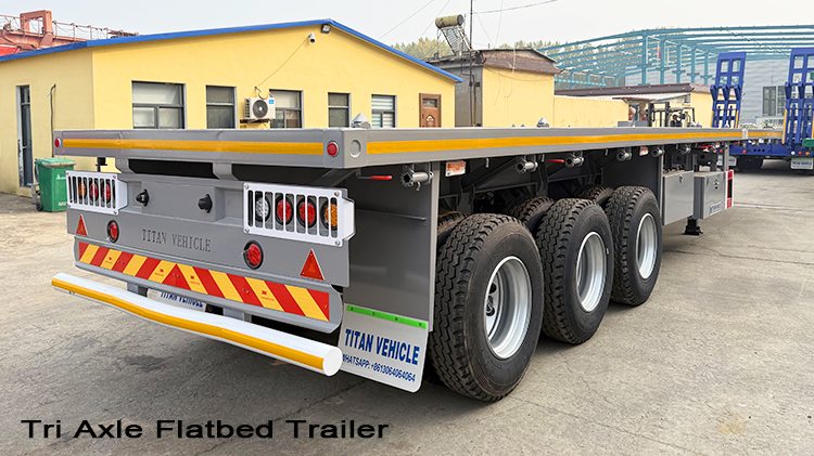 3 Axle 40 Feet Flatbed Tractor Truck Trailer for Sale in Burundi
