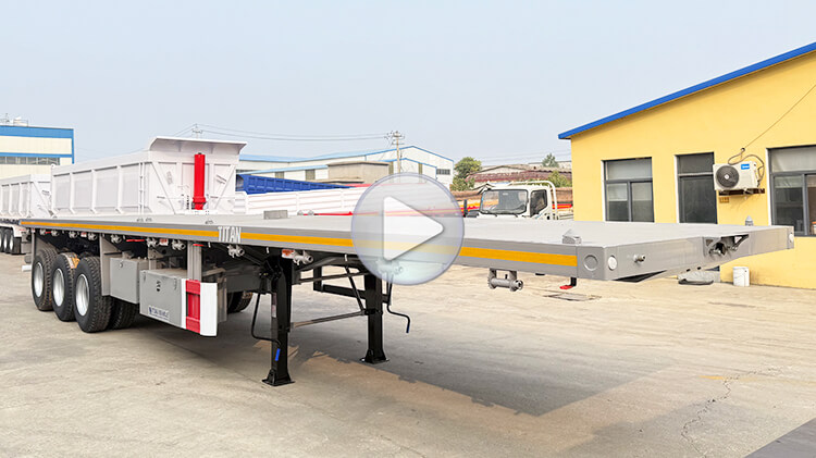 3 Axle 40 Feet Flatbed Tractor Truck Trailer for Sale in Burundi