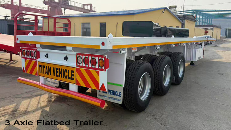 3 Axle 40 Ft Flatbed Semi Truck Trailer for Sale in Burundi