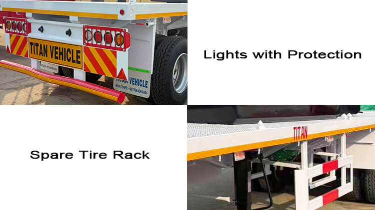 3 Axle 40 Ft Flatbed Semi Truck Trailer for Sale in Burundi