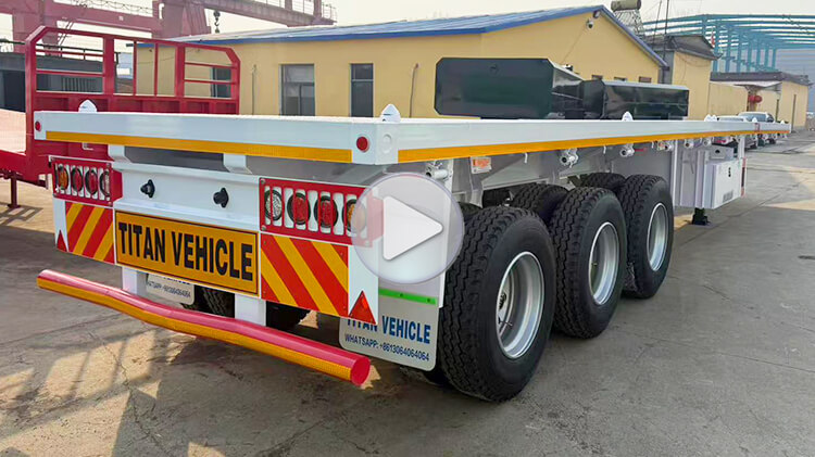 3 Axle 40 Ft Flatbed Semi Truck Trailer for Sale in Burundi