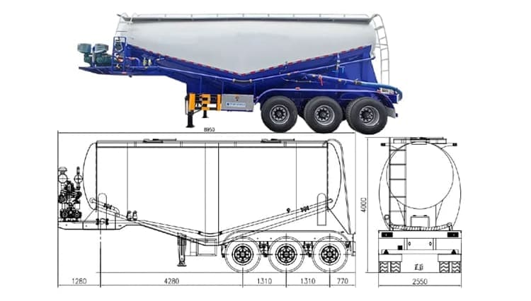 Cement Bulker Trailer for Sale in Rwanda