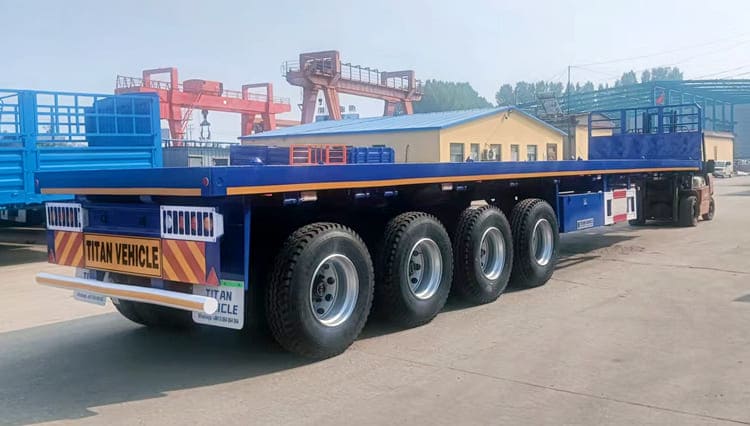 4 Axle New Flatbed Truck Trailer for Sale in Rwanda